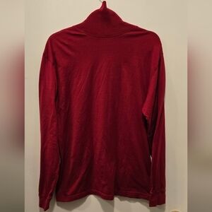 Vintage & Retro Irvine Park Red 100% Cotton Men’s Mockneck Long-Sleeve soft Sz L